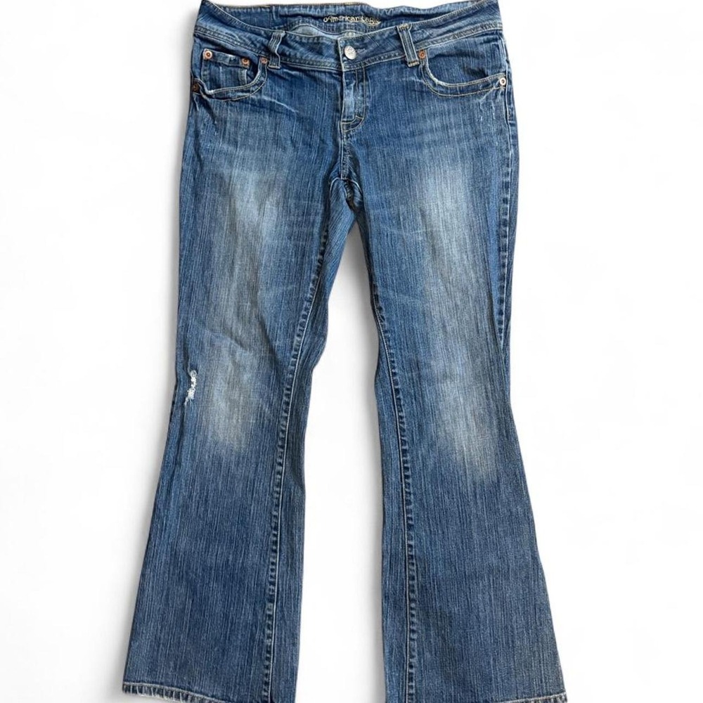American Eagle Y2K Bootcut Jeans Women 14 Regular Low Rise Stretch